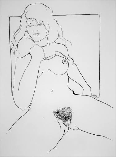 Original Figurative Erotic Drawings by Stewart Fletcher