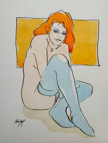 Print of Nude Drawings by Stewart Fletcher