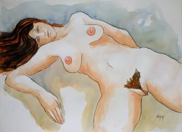 Print of Expressionism Nude Drawings by Stewart Fletcher