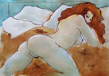 Original Figurative Nude Drawings by Stewart Fletcher