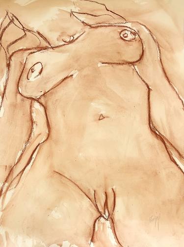 Original Expressionism Erotic Drawings by Stewart Fletcher