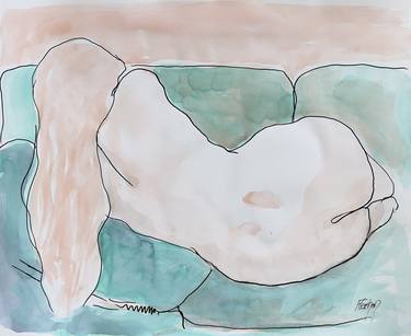 Original Modern Nude Drawings by Stewart Fletcher