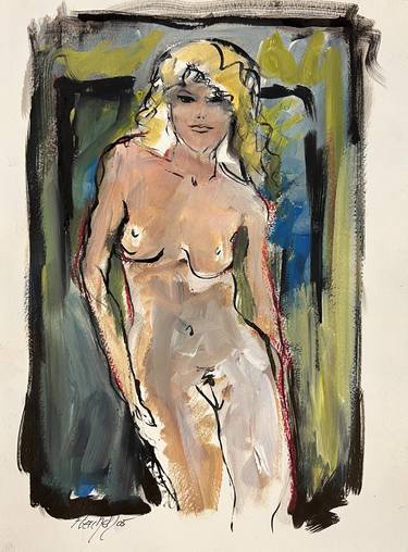 Original Expressionism Nude Mixed Media by Stewart Fletcher