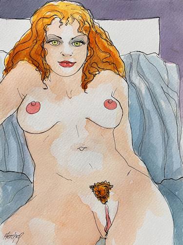 Original Expressionism Nude Drawings by Stewart Fletcher