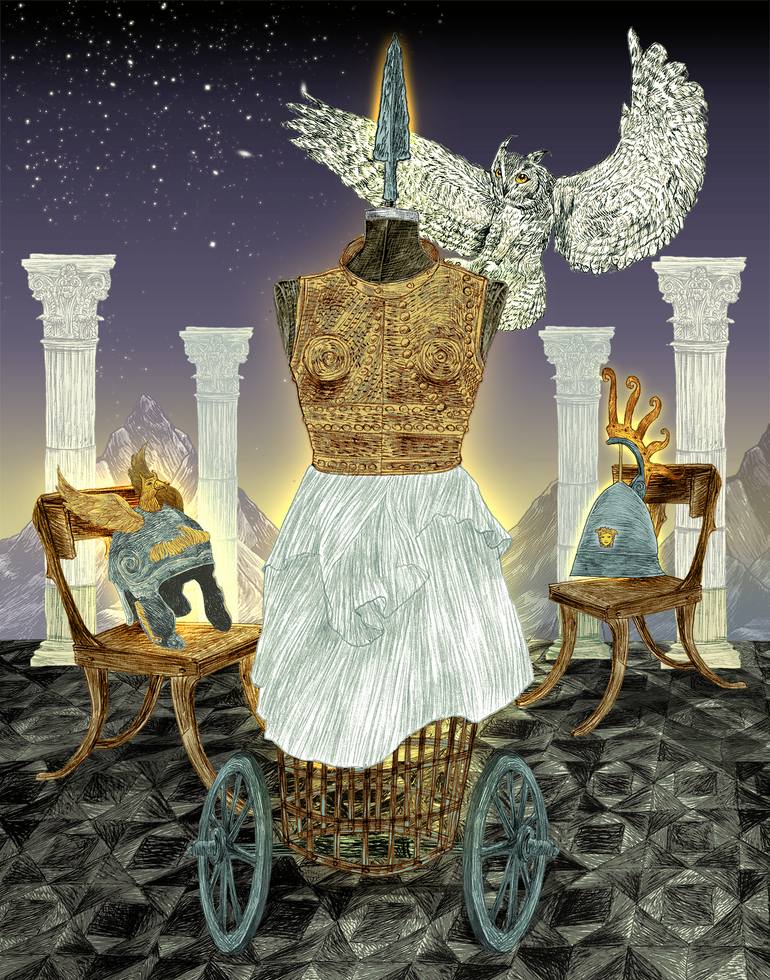 Original Conceptual Women Mixed Media by Ilene Winn-Lederer