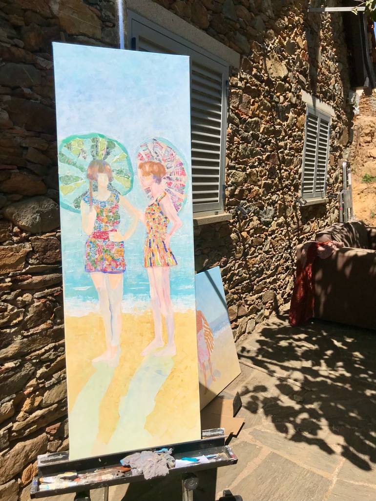 Original Contemporary Beach Painting by Hester Van Dapperen