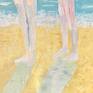 girls with ‘parasol’ on the beach, detail 3