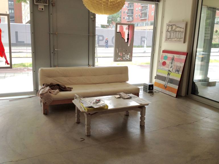 Original Conceptual Science/Technology Painting by Hester Van Dapperen