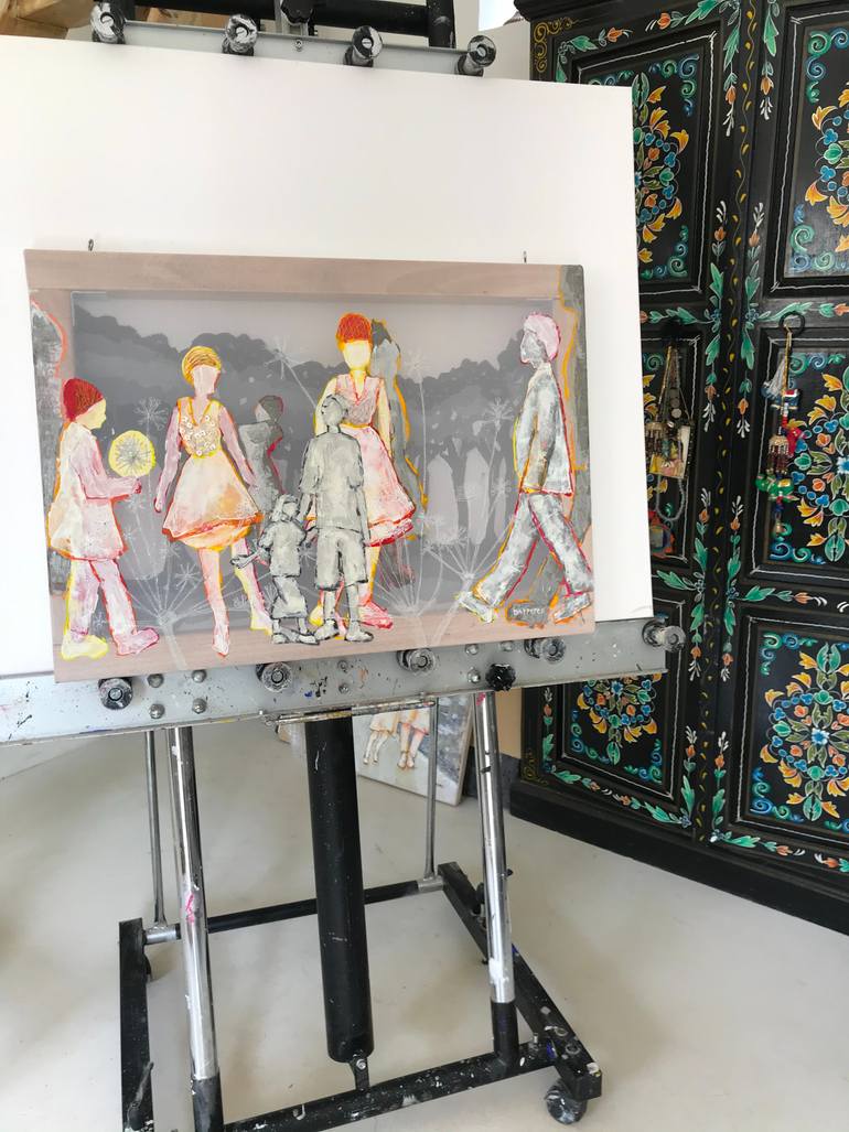 Original Conceptual People Painting by Hester Van Dapperen