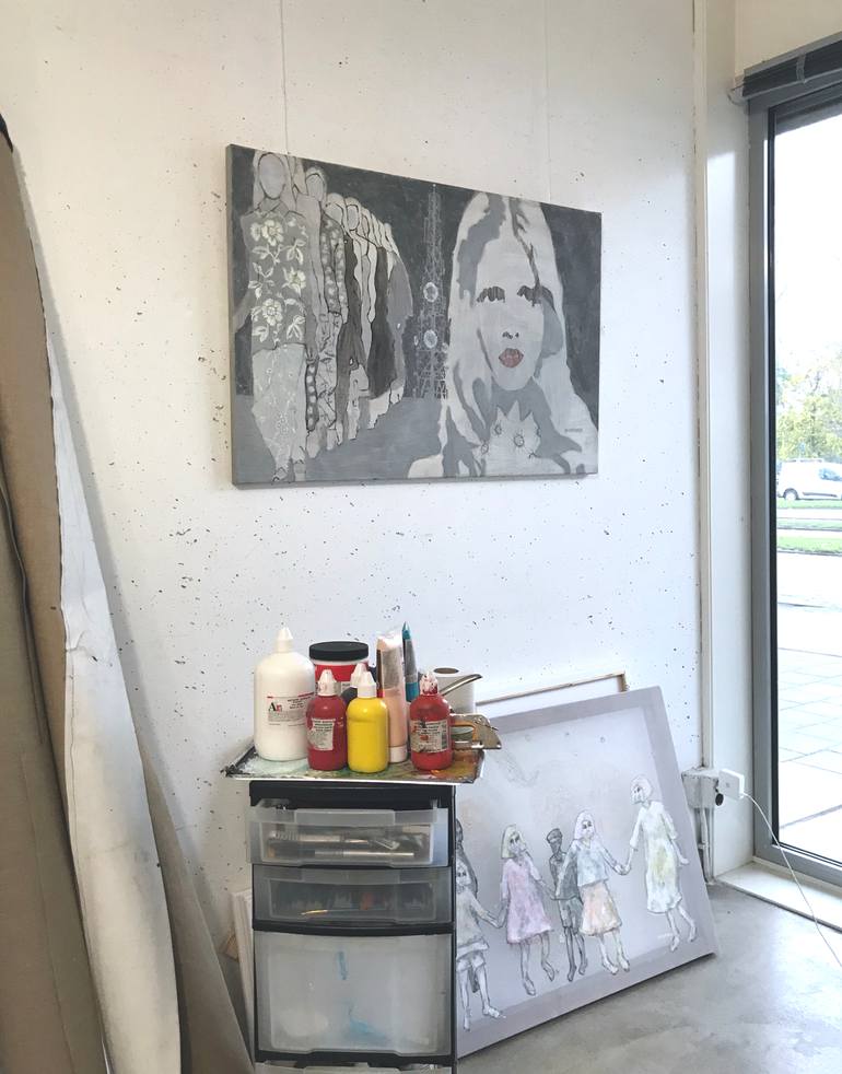 Original Conceptual People Painting by Hester Van Dapperen