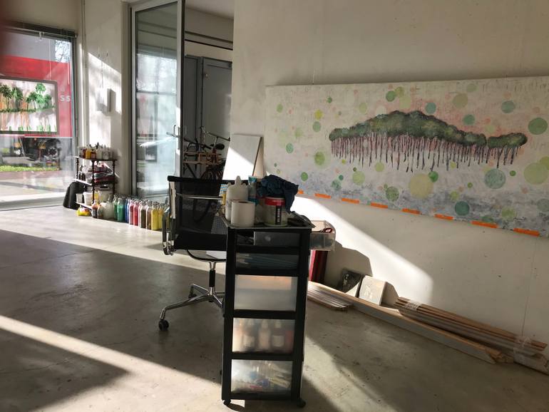 Original Conceptual Landscape Painting by Hester Van Dapperen