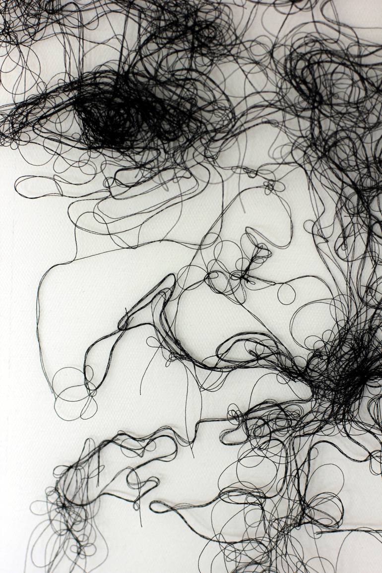 Original Portraiture People Drawing by Louise Riley