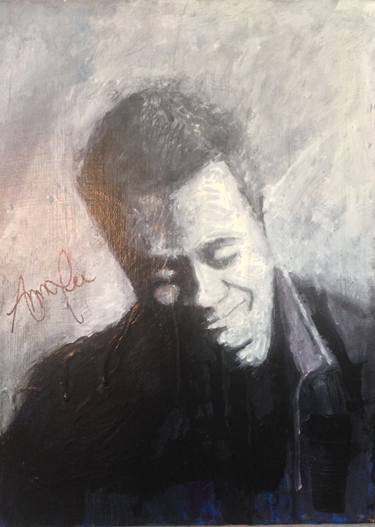 Amos Lee Portrait. Signed by Amos and artist thumb
