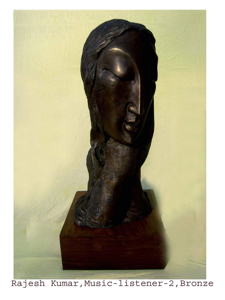 Original Performing Arts Sculpture by Rajesh Kumar