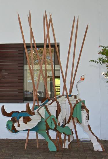 Original Abstract Animal Sculpture by Lynette Bester