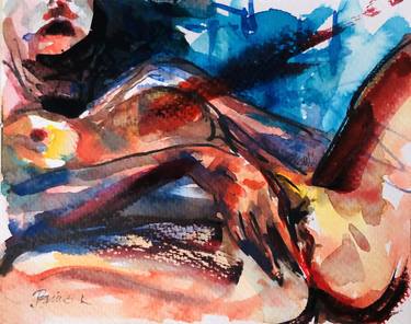 Original Expressionism Erotic Paintings by Konrad Biro