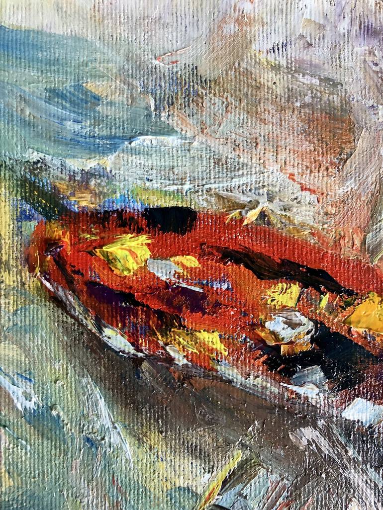 Original Expressionism Fish Painting by Konrad Biro