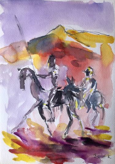 Saatchi Art Artist Konrad Biro; Painting, “Don Quixote and Sancho colour series” #art