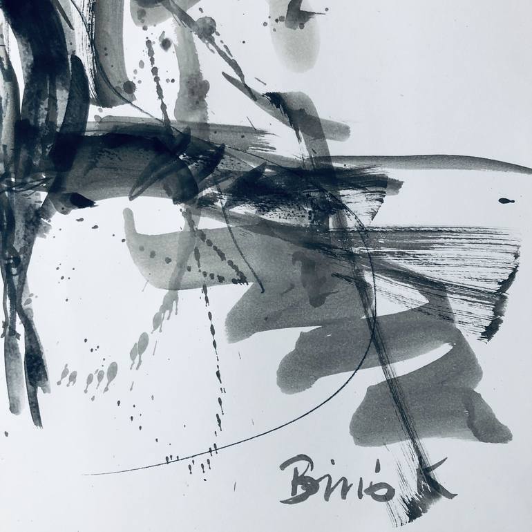 Original Abstract Culture Drawing by Konrad Biro