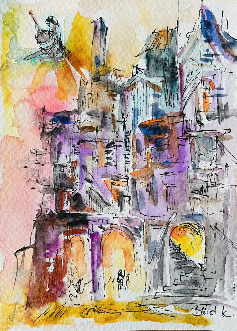 Print of Contemporary Architecture Paintings by Konrad Biro