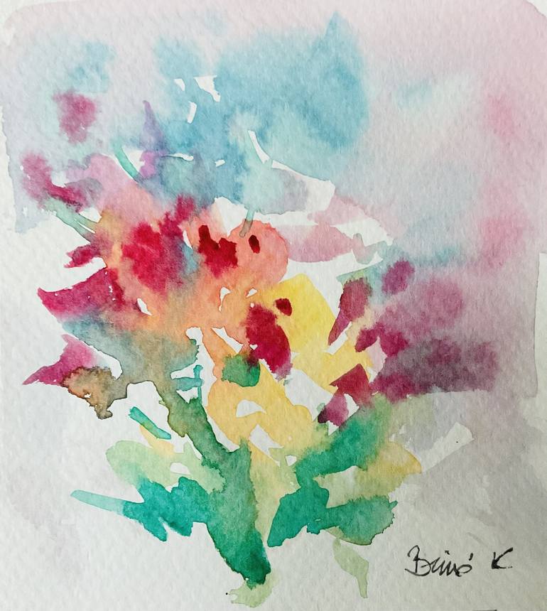 Original Contemporary Floral Painting by Konrad Biro