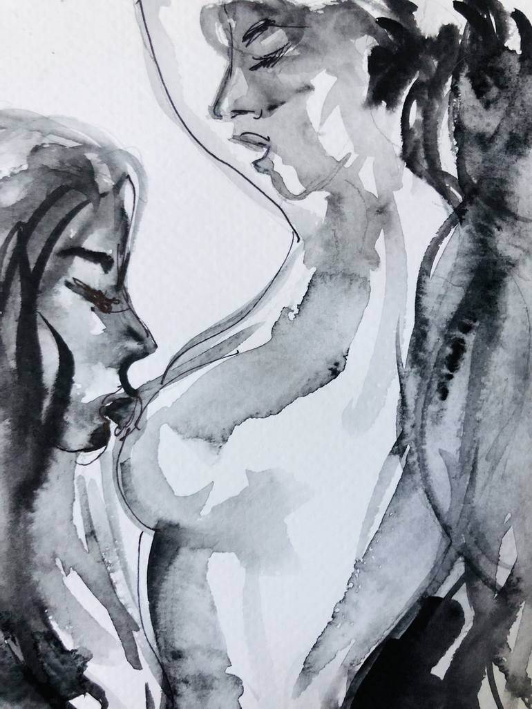 Original Contemporary Erotic Drawing by Konrad Biro