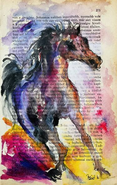 Original Expressionism Horse Paintings by Konrad Biro