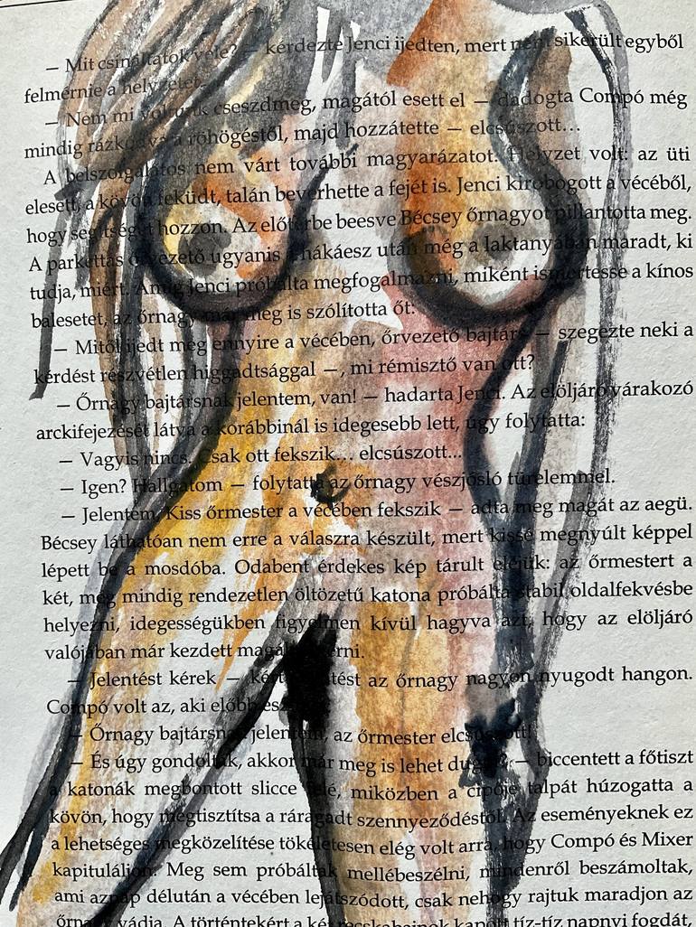 Original Nude Drawing by Konrad Biro