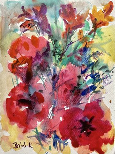 Original Floral Paintings by Konrad Biro