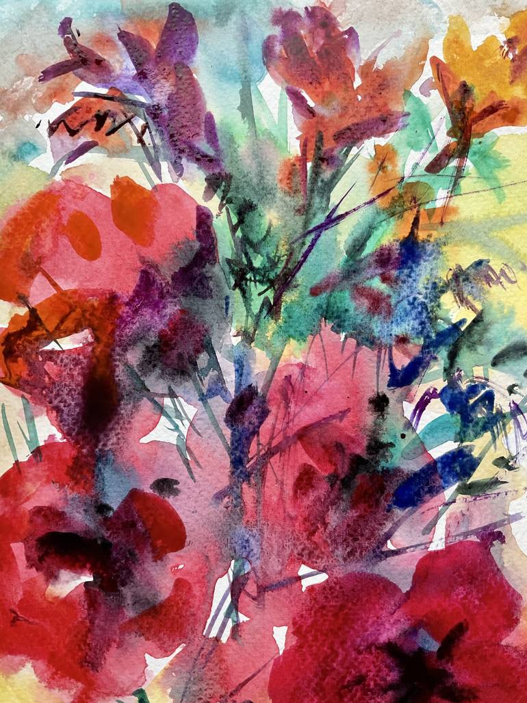 Original Floral Painting by Konrad Biro