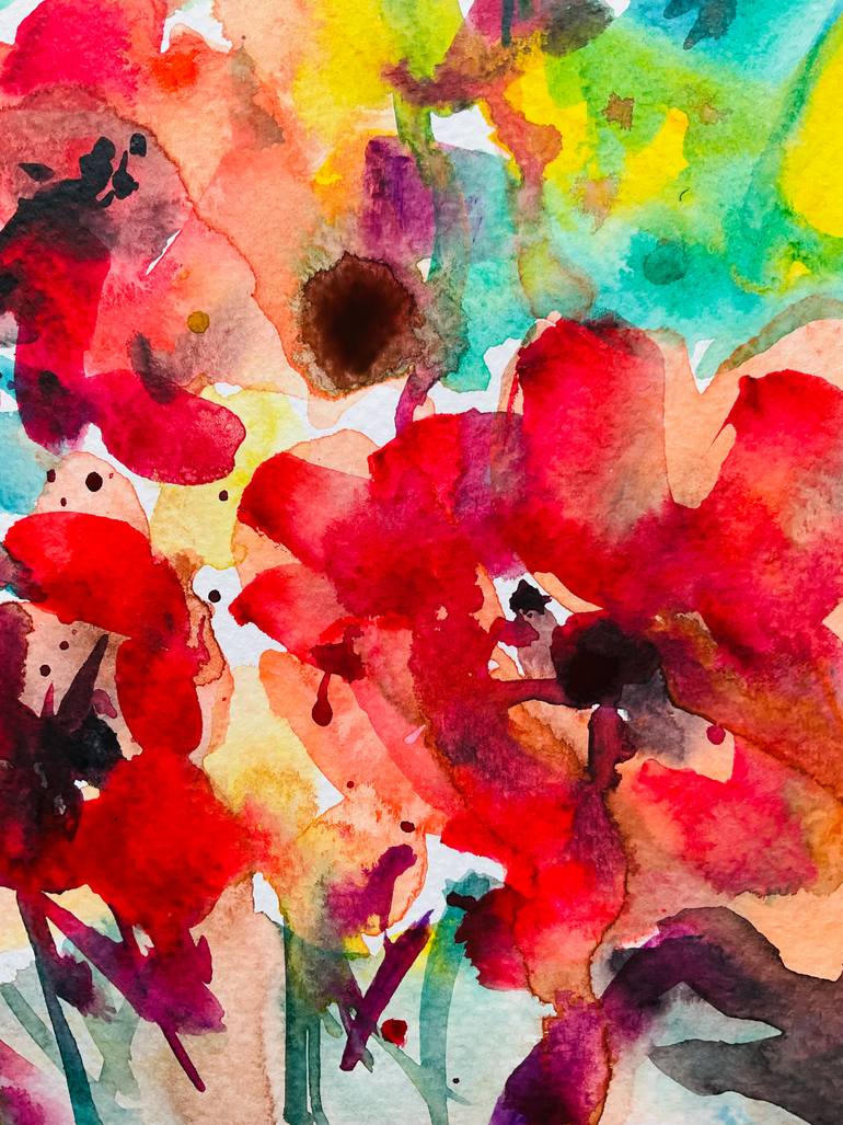 Original Contemporary Floral Painting by Konrad Biro