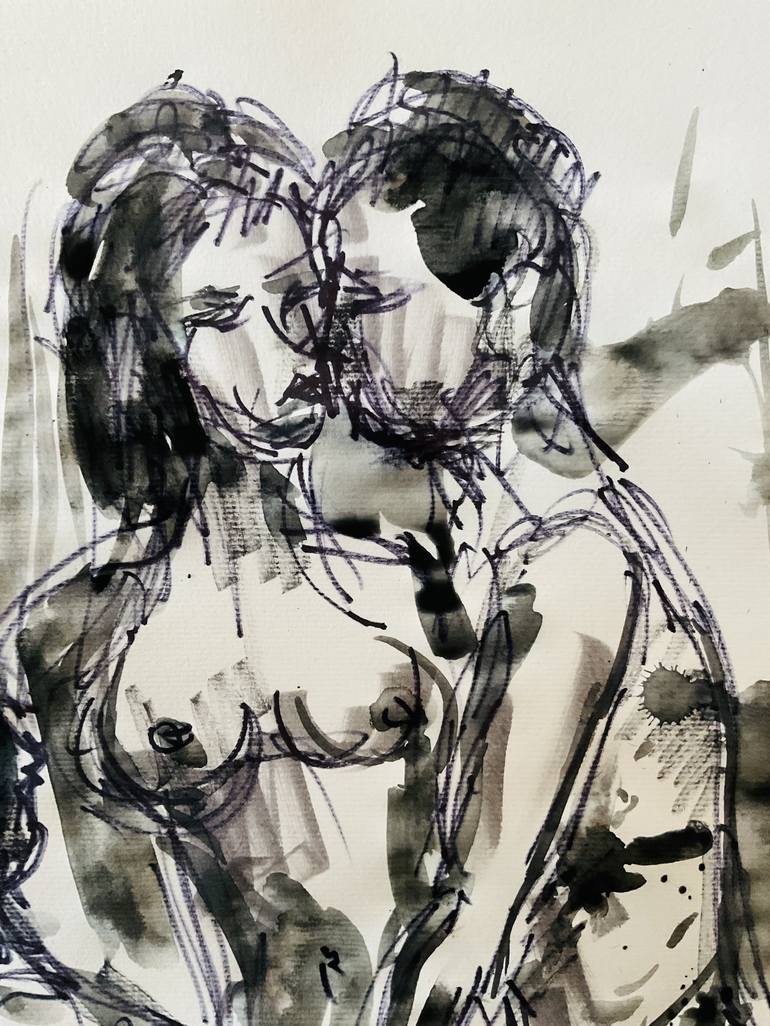 Original Contemporary Erotic Drawing by Konrad Biro
