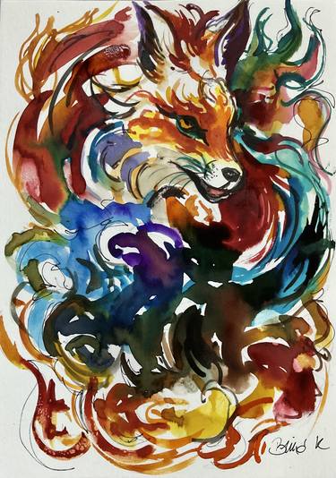 Leopard watercolor by Art Jongkie