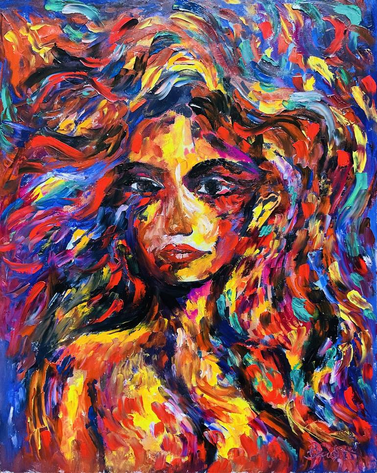 Print of Abstract Portrait Paintings by Konrad Biro