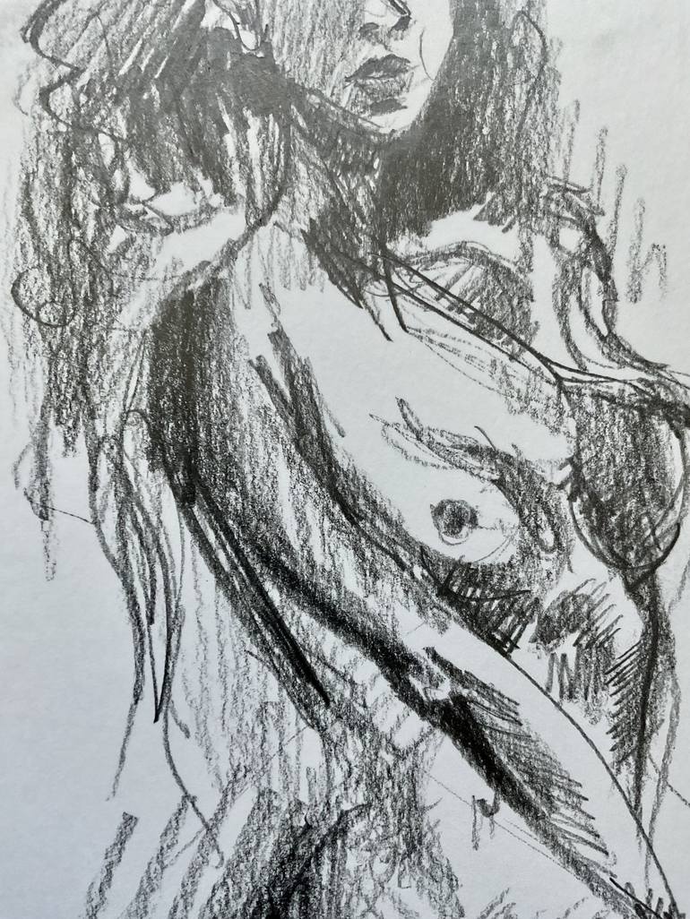 Original Contemporary Nude Drawing by Konrad Biro