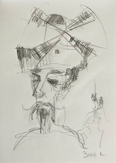 Original Expressionism People Drawings by Konrad Biro