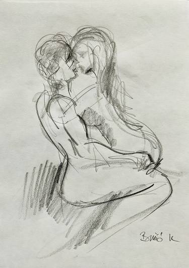 Original Contemporary Love Drawings by Konrad Biro