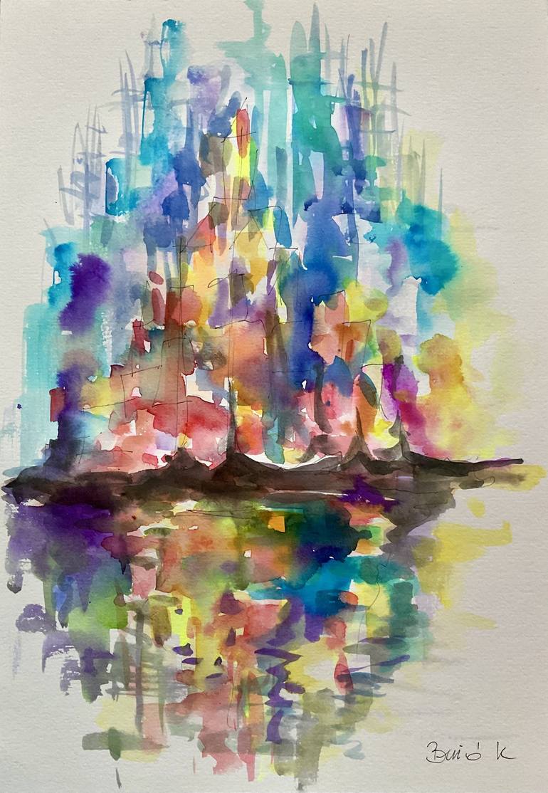 Print of Contemporary Seascape Paintings by Konrad Biro