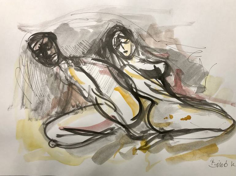 Original Contemporary Love Drawings by Konrad Biro