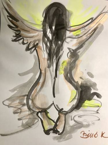 Original Contemporary Body Drawings by Konrad Biro