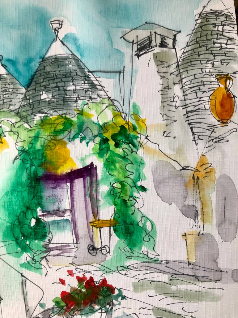 Original Contemporary Cities Painting by Konrad Biro