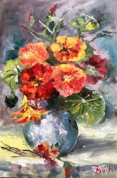 Original Contemporary Floral Paintings by Konrad Biro