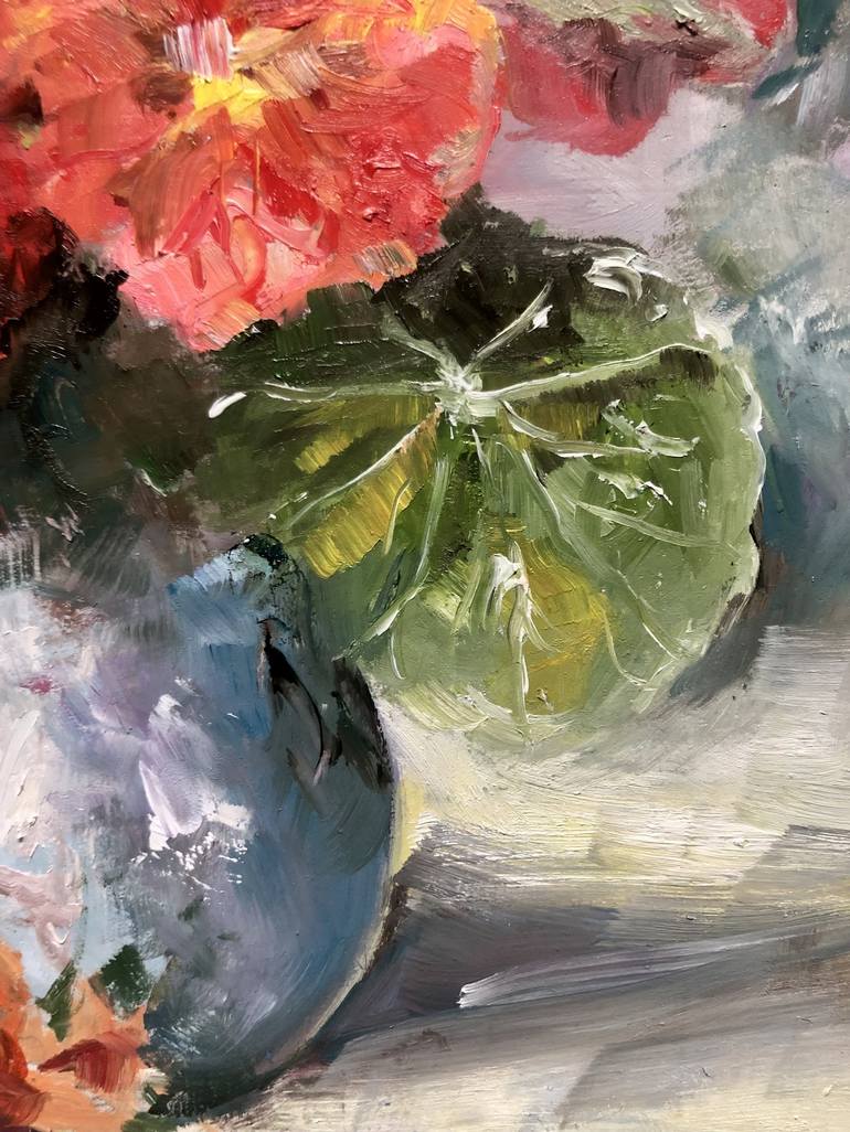 Original Contemporary Floral Painting by Konrad Biro