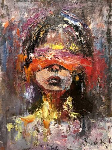 Original Abstract Women Paintings by Konrad Biro