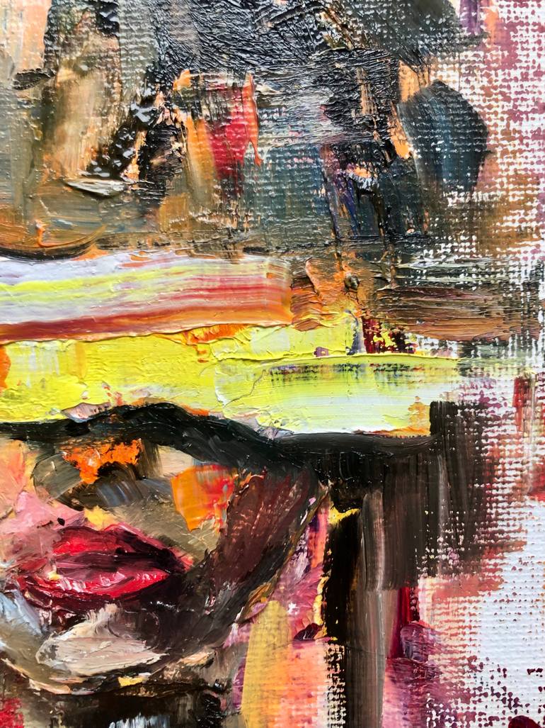 Original Abstract Women Painting by Konrad Biro