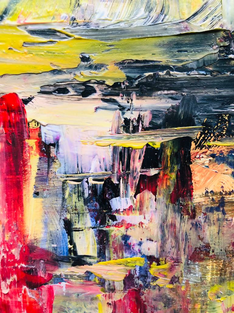 Original Abstract Expressionism Abstract Painting by Konrad Biro