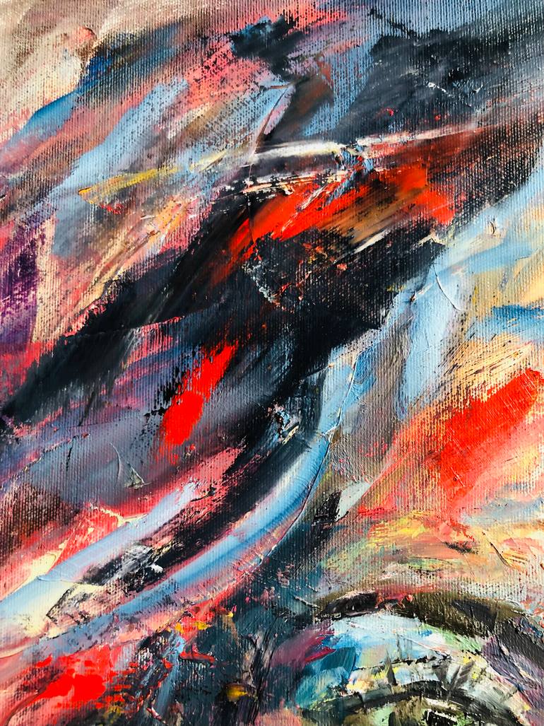 Original Abstract Women Painting by Konrad Biro