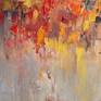 Abstract oil on the wood panel