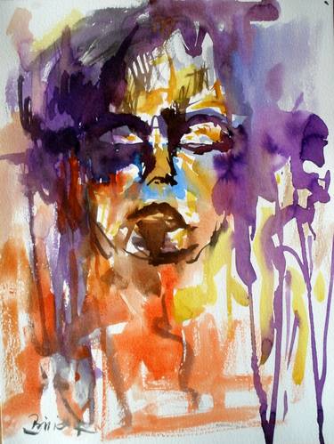 Original Abstract Portrait Paintings by Konrad Biro