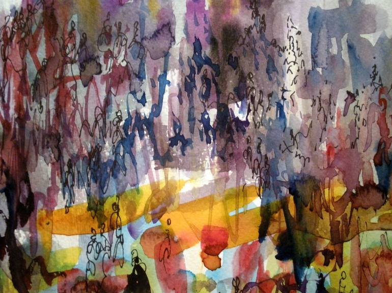 Original Impressionism Abstract Painting by Konrad Biro